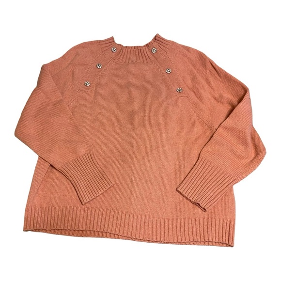 J. Crew Womens Plus Size Crew Sweater with Jeweled Buttons 2X - Picture 2 of 7